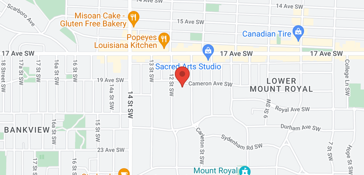 map of 303 1229 CAMERON Avenue SW